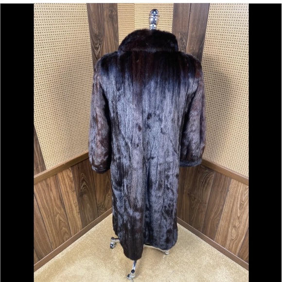 VINTAGE TIBOR FURS FULL LENGTH REAL BLACK MINK FUR COAT - Sized(4-6) - Picture 5 of 12